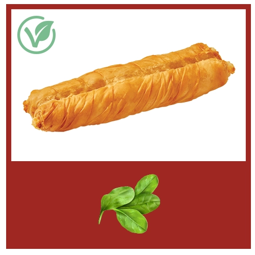 DOUBLE ROLL FILLO PIE LONG SPINACH VEGAN